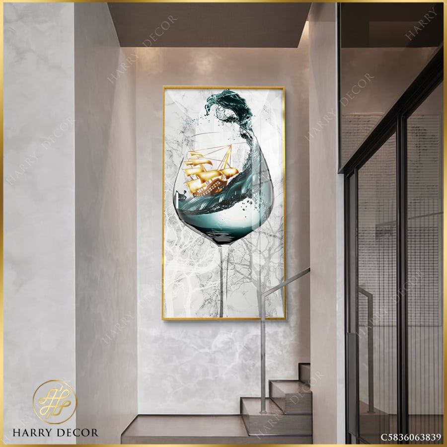 Tranh Thuyền Vàng Cốc Xanh C5836063839