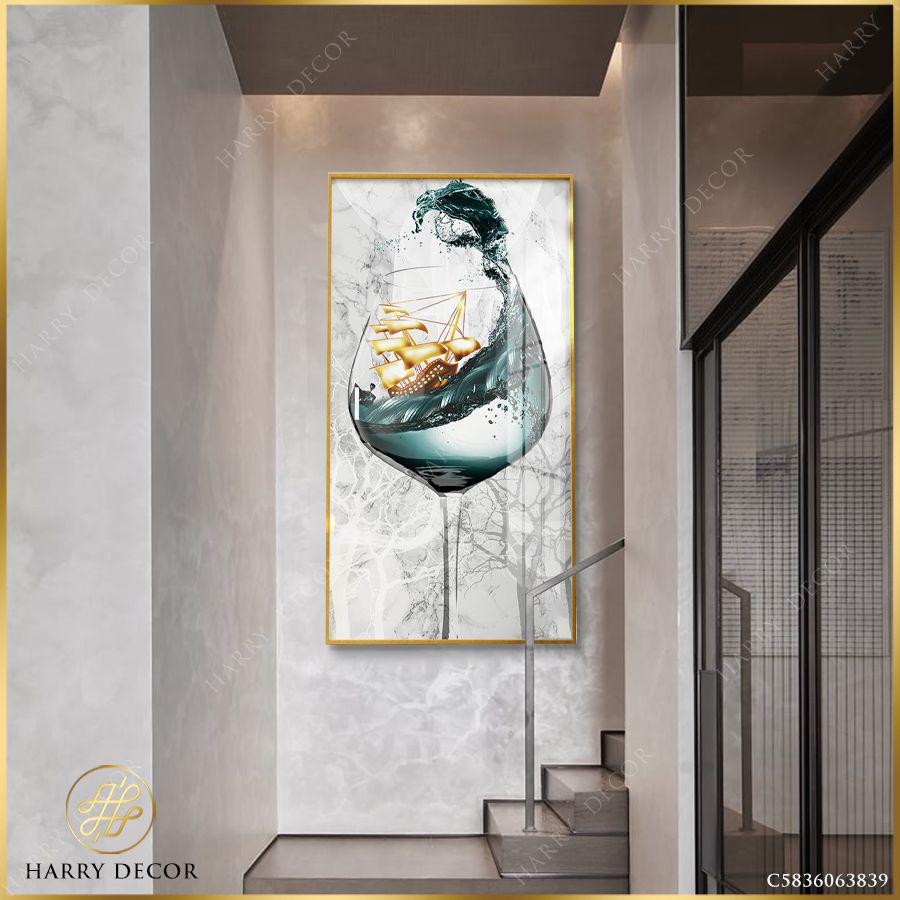 Tranh Thuyền Vàng Cốc Xanh C5836063839