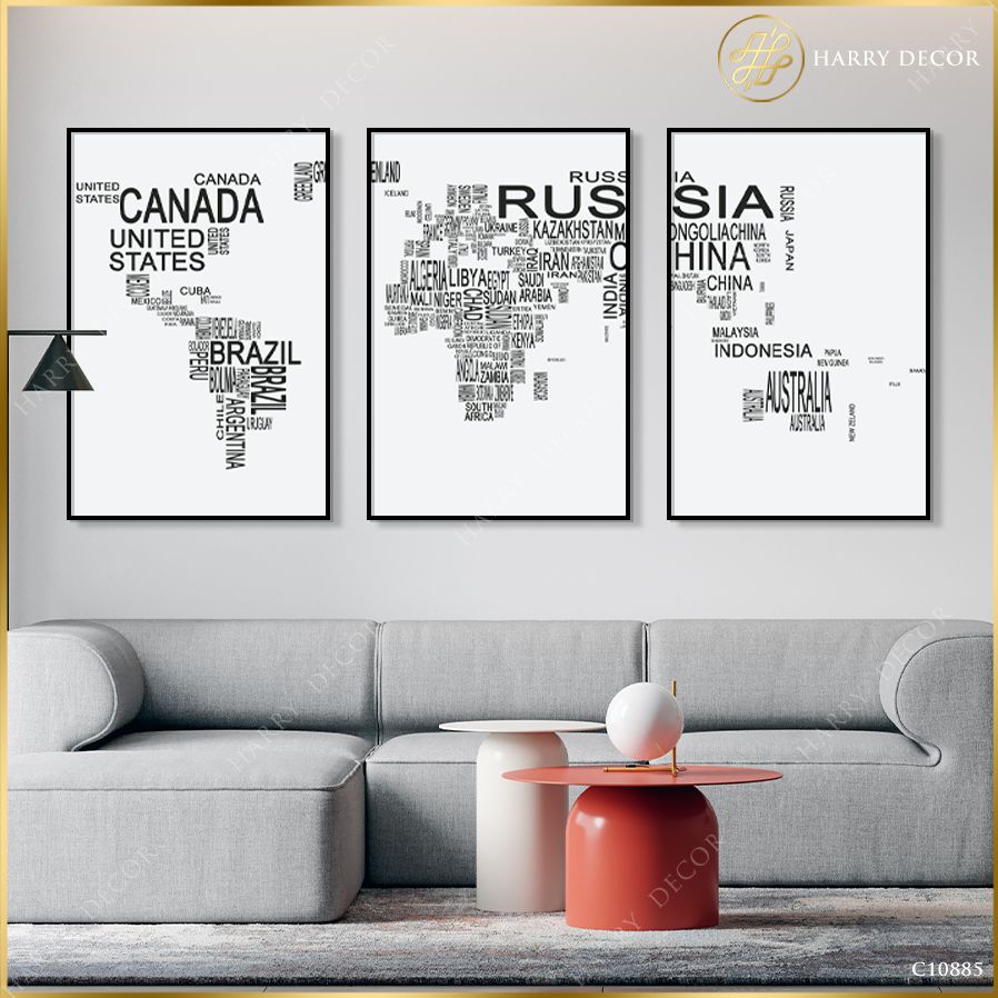 Bộ 3 Tranh Canada & Russia C10885