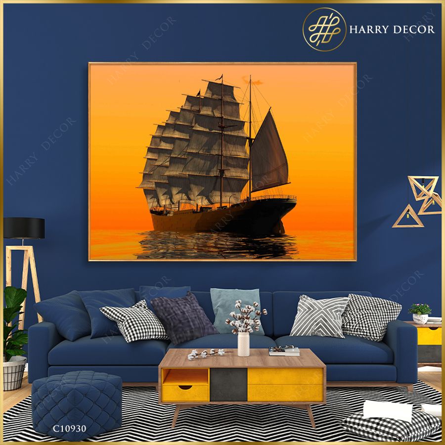 Tranh Thuyền Lớn Trên Khơi C10930