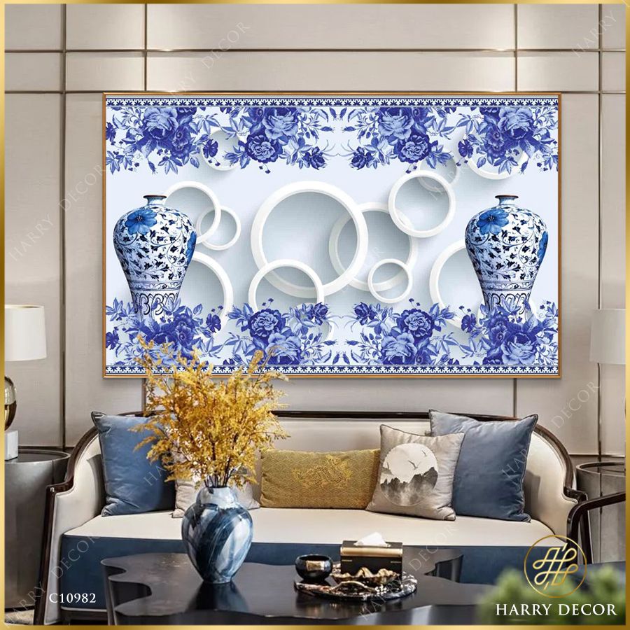 Tranh Blue & White Porcelain C10982