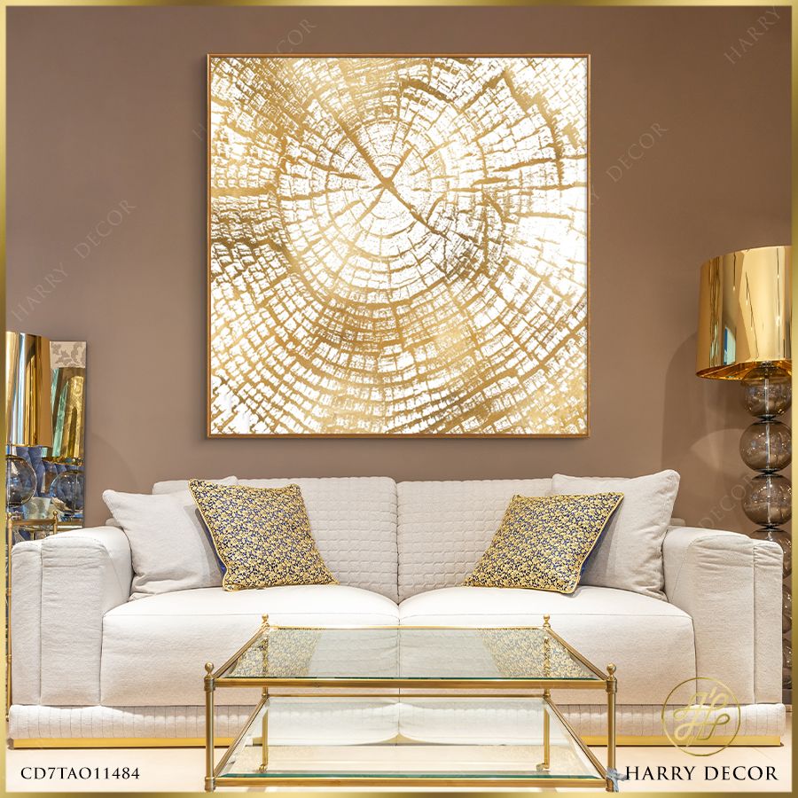 Tranh Vuông Golden Wood Surface 2 CD7TAO11484