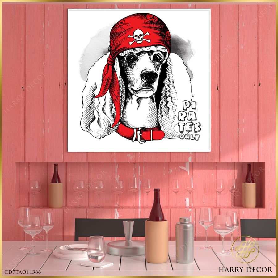 Tranh Poodle Mũ Đỏ CD7TAO11386