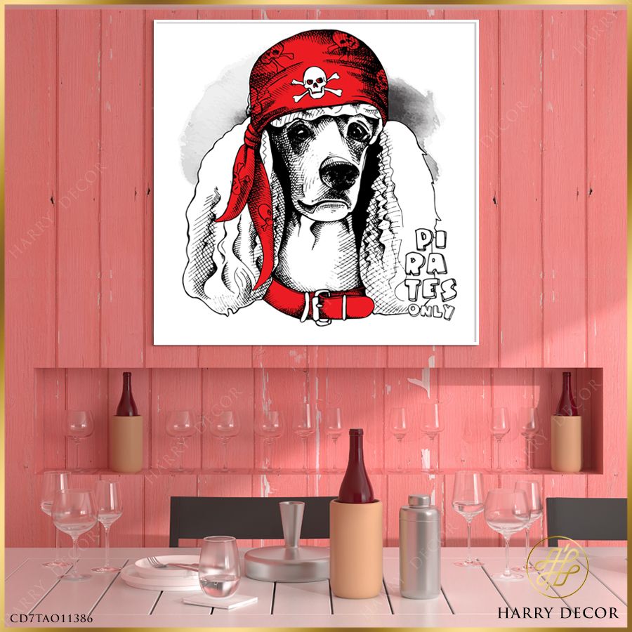 Tranh Poodle Mũ Đỏ CD7TAO11386