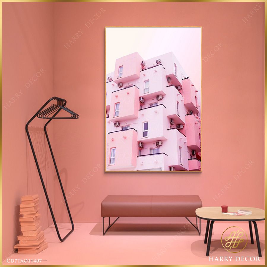 Tranh Pink Building CD7TAO11407