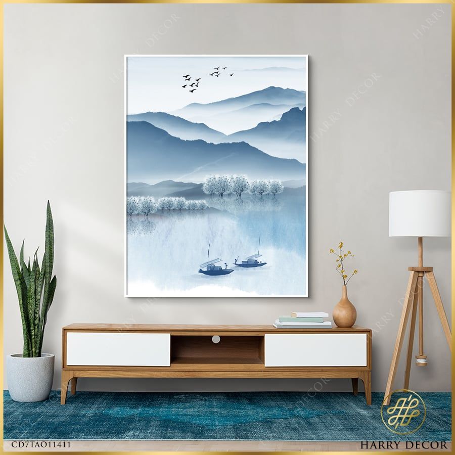 Tranh Sương Trắng Trên Đỉnh Núi CD7TAO11411