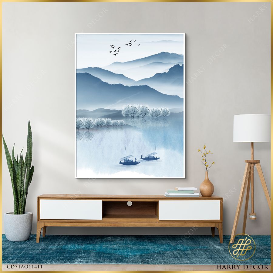 Tranh Sương Trắng Trên Đỉnh Núi CD7TAO11411