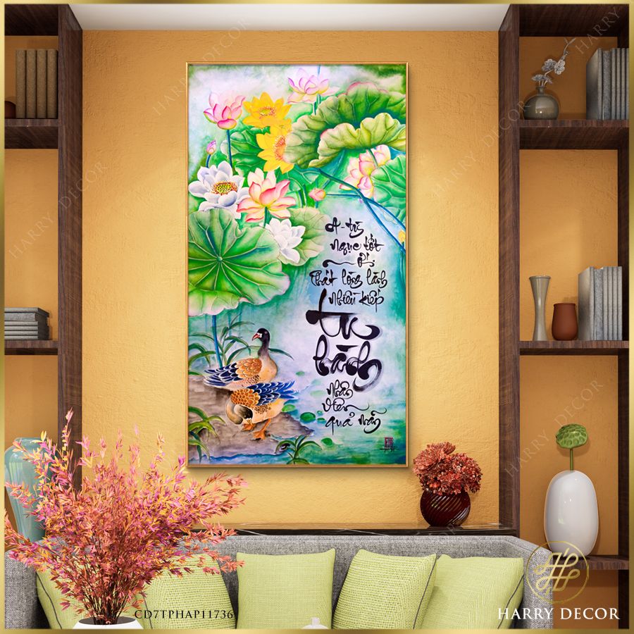 Tranh Thư Pháp A Tỳ Ngục Tốt Mới Phát Lòng Lành CD7TPHAP11736