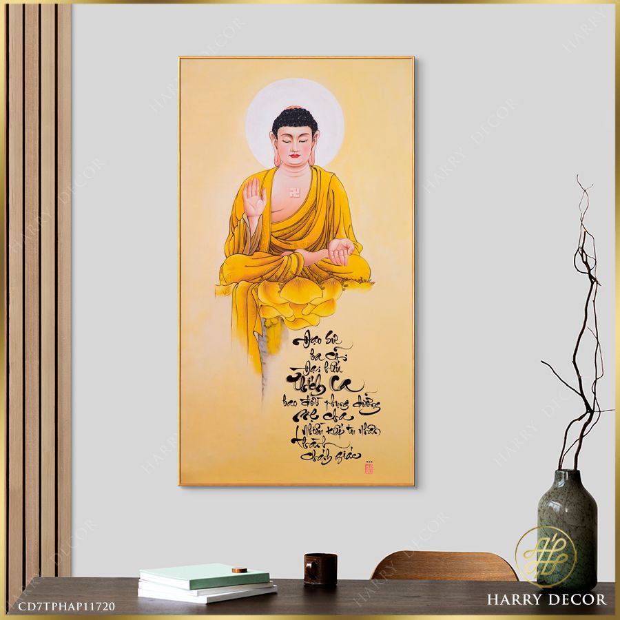 Tranh Thư Pháp Đạo Sư Ba Cõi Đại Hiếu CD7TPHAP11720
