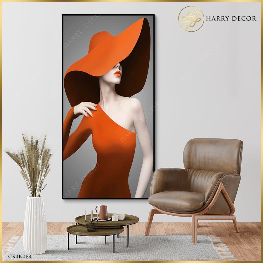 Tranh Sexy Orange Dress C5S4K064