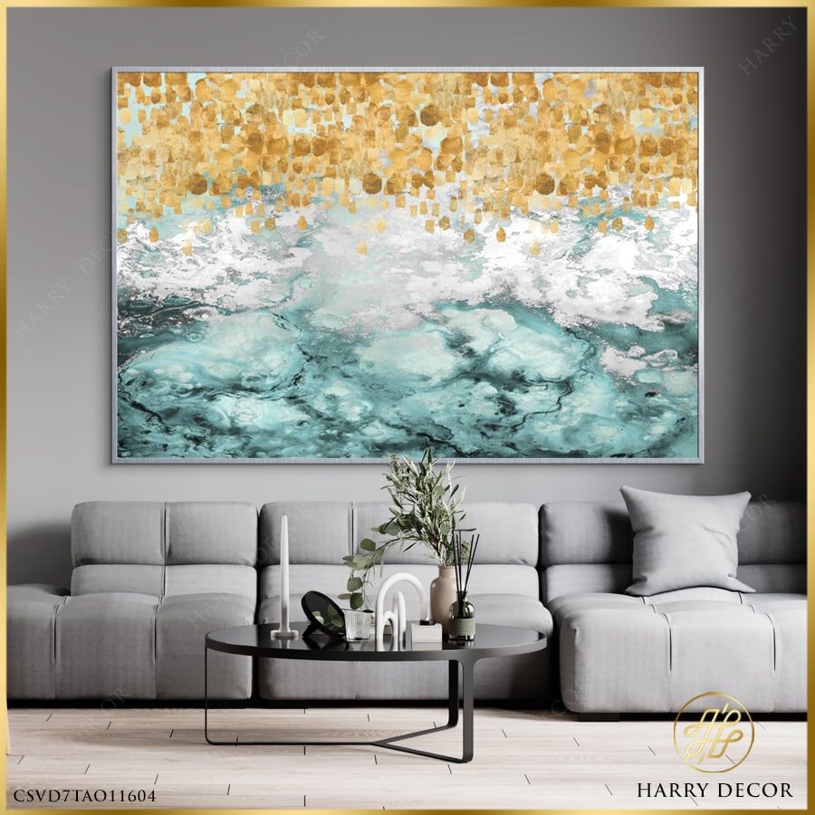Tranh Abstract Sóng Nước Mơ Hồ CSVD7TAO11604