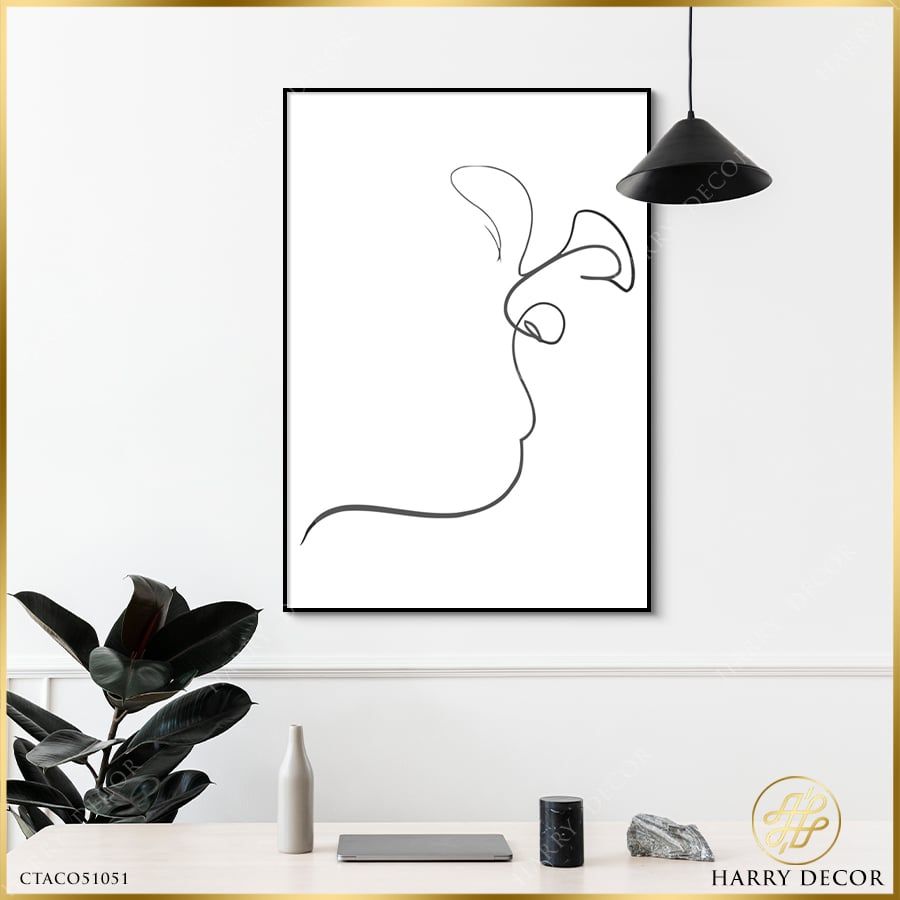Tranh Kiss Line Art CTACO51051