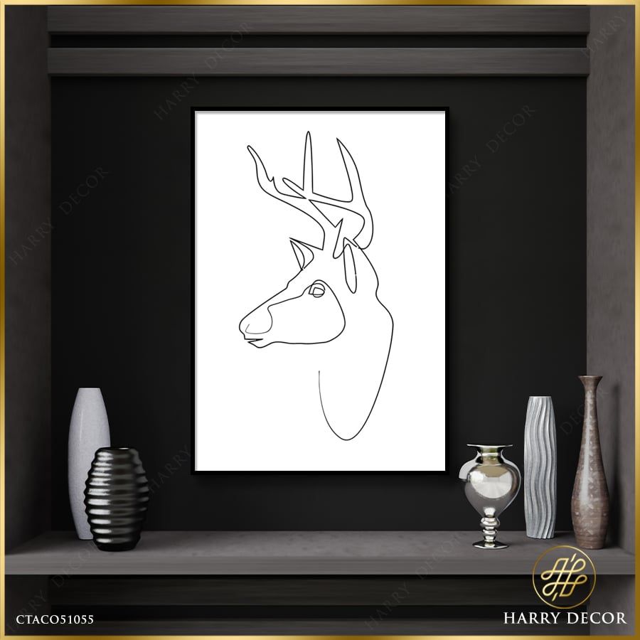 Tranh Deer Line Art CTACO51055