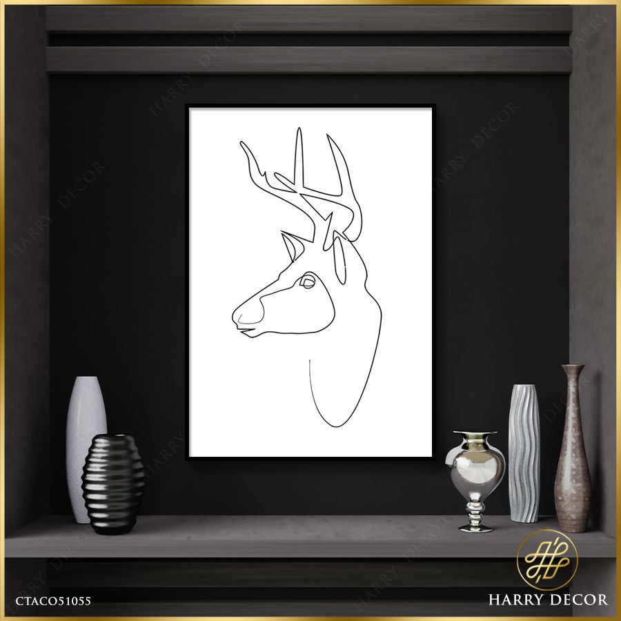Tranh Deer Line Art CTACO51055