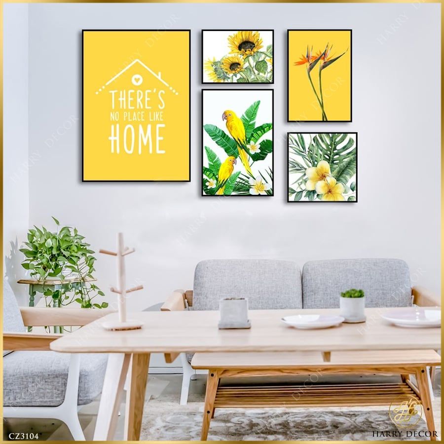 Bộ 5 Tranh There's No Place Like Home CZ3104