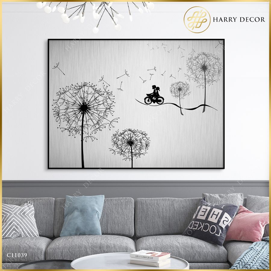 Tranh Đôi Trẻ Bên Bồ Công Anh C11039
