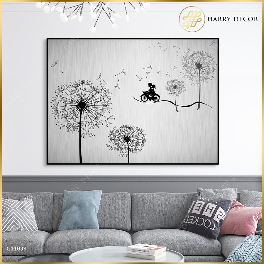 Tranh Đôi Trẻ Bên Bồ Công Anh C11039