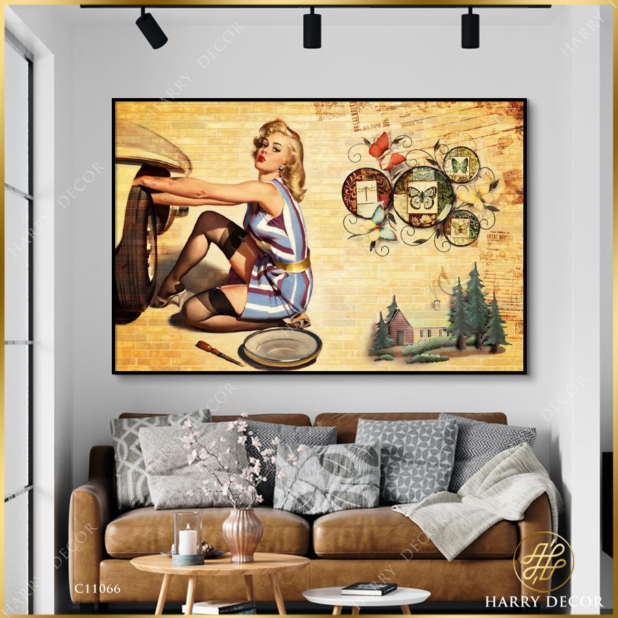 Tranh Retro Pin-up C11066