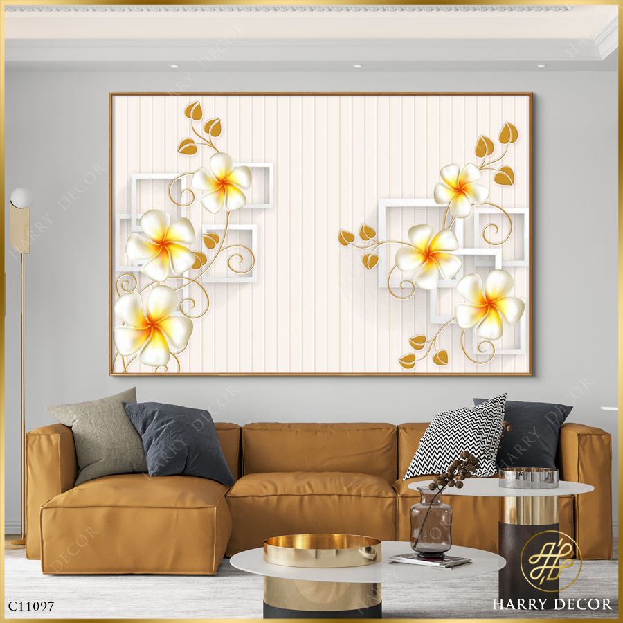 Tranh Simple White Flowers C11097