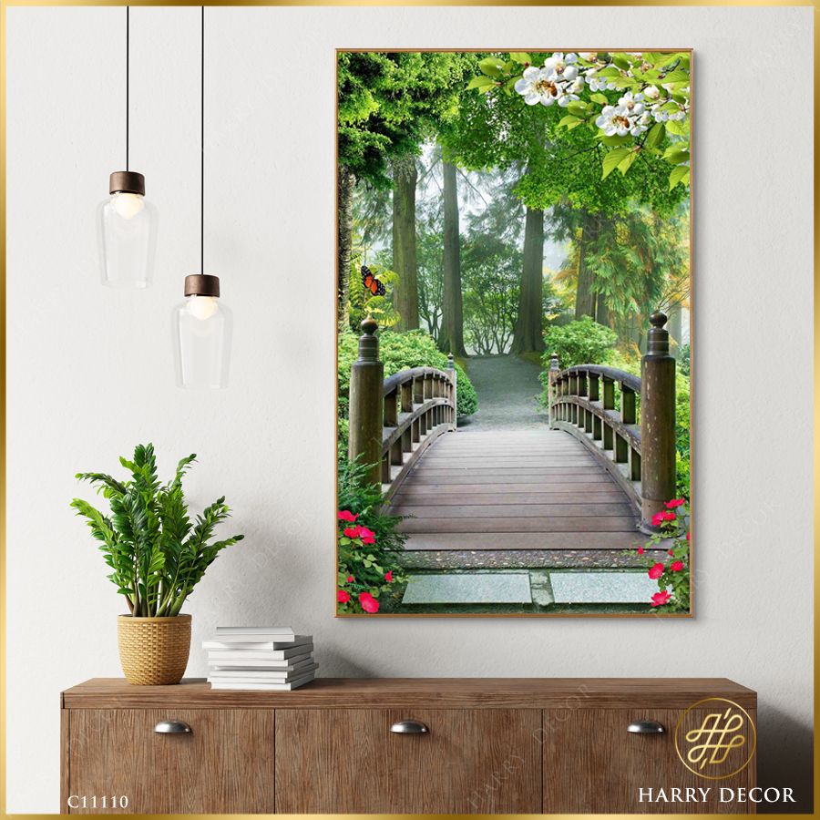Tranh Phong Cảnh Thiên Nhiên Xanh Mát C11110