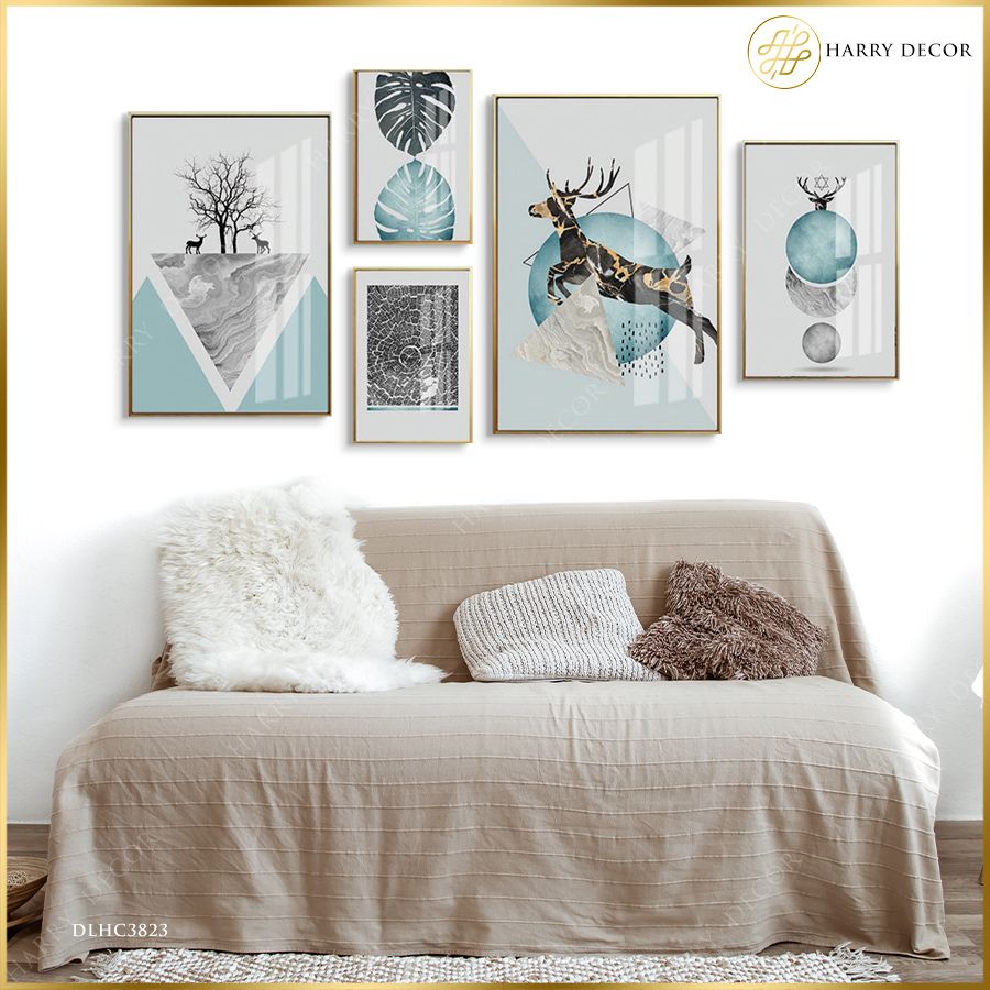 Bộ 5 Tranh Abstract Elk DLHC3823