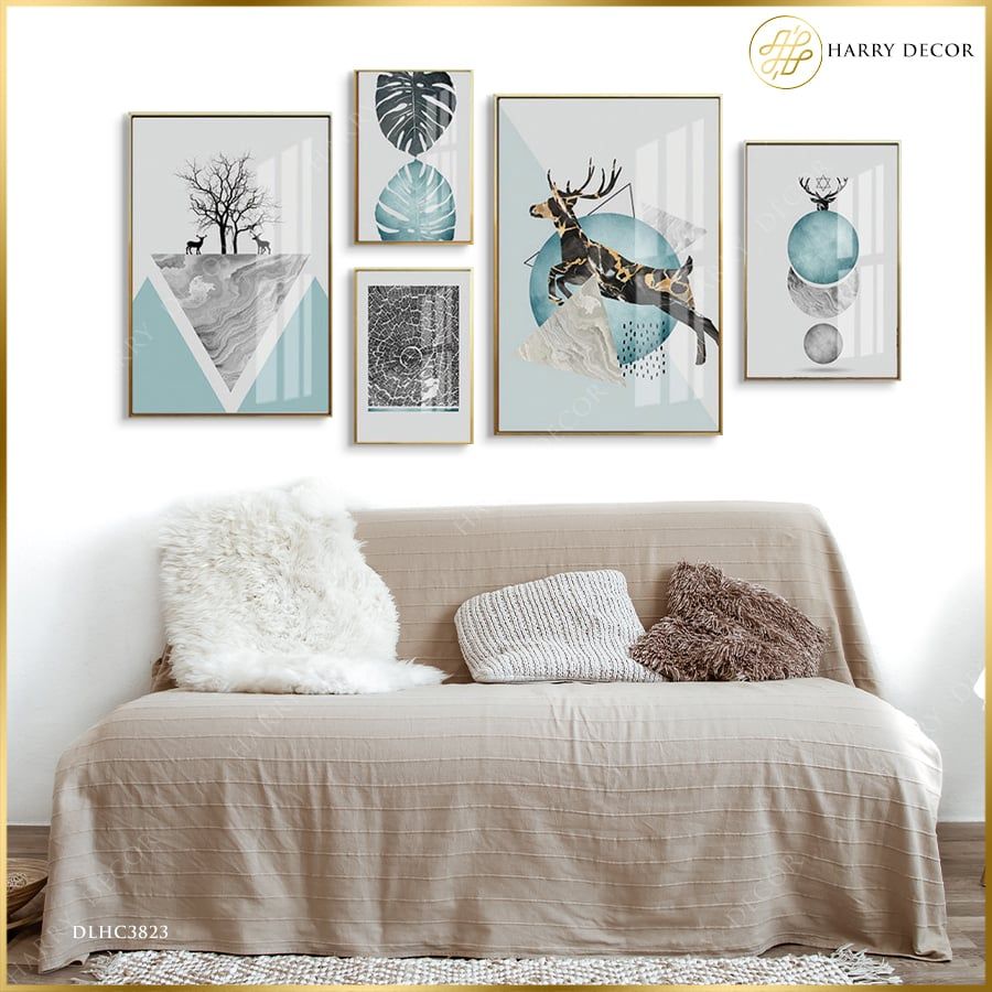 Bộ 5 Tranh Abstract Elk DLHC3823