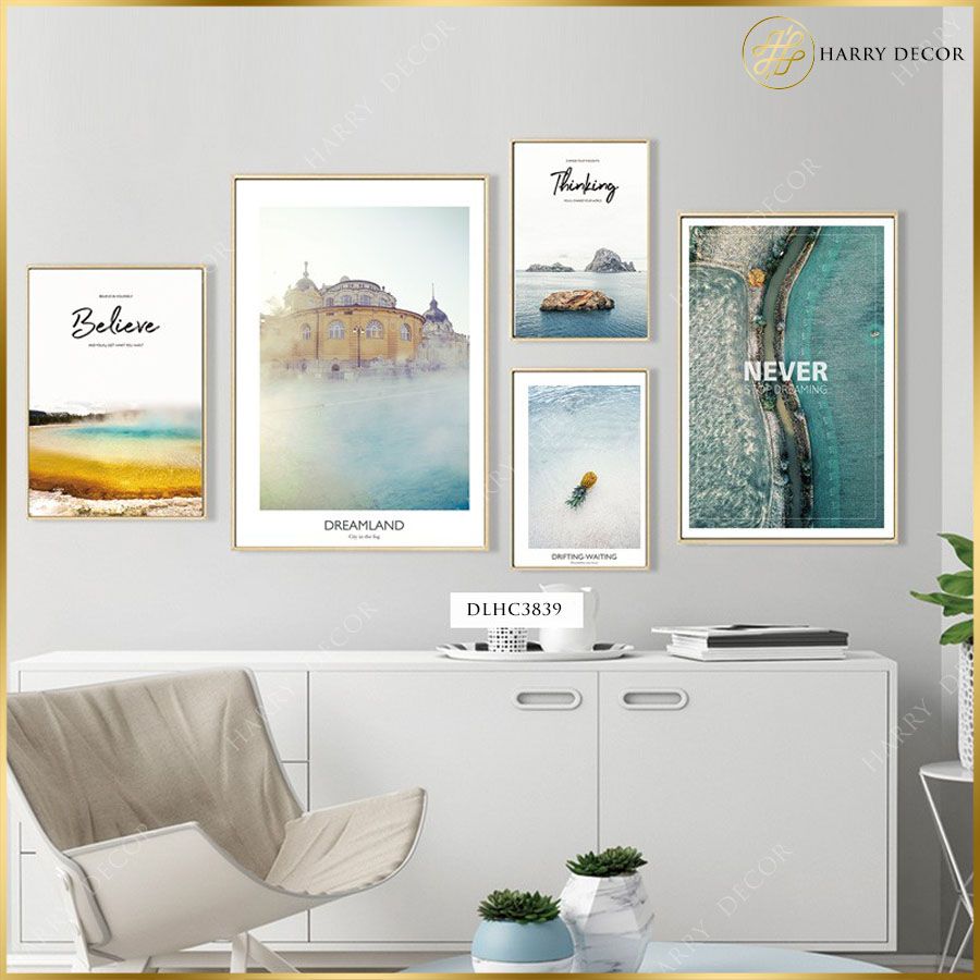 Bộ 5 Tranh Thinking & Believe DLHC3839