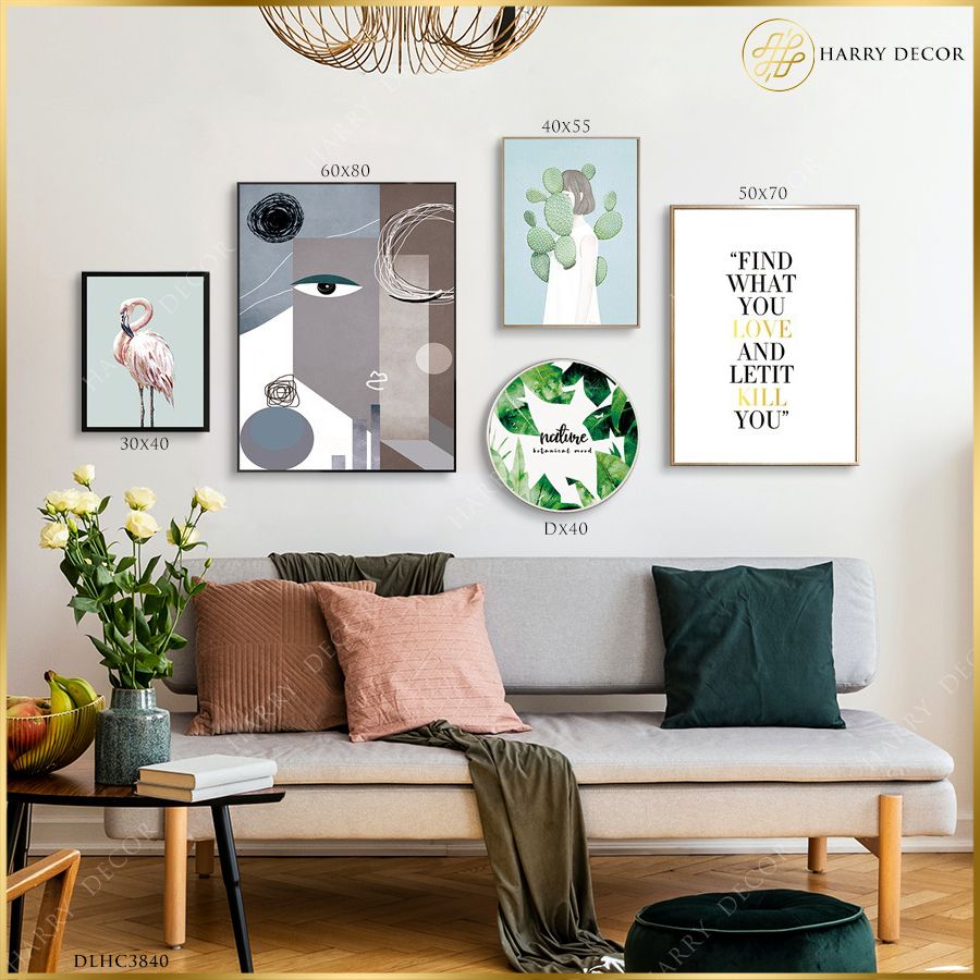 Bộ 5 Tranh Find What You Love And Let It Kill You DLHC3840