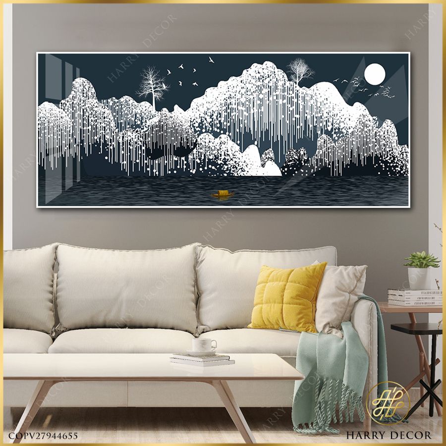 Tranh Núi Bên Sông Phủ Tuyết COPV27944655