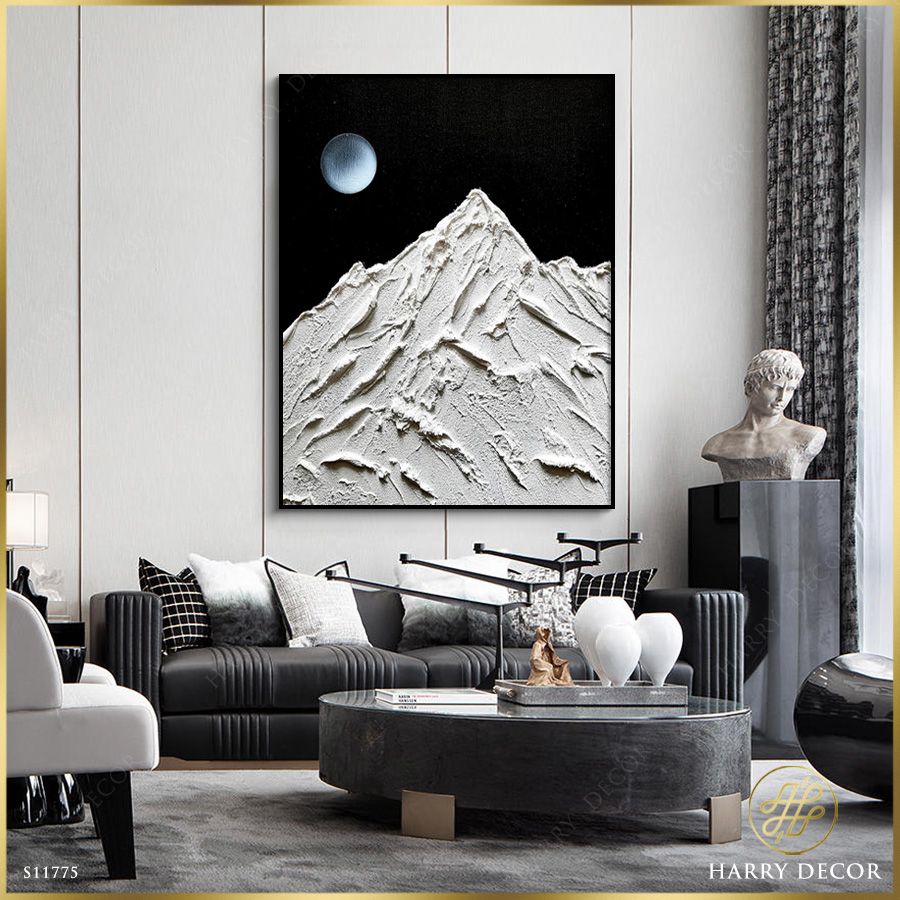 Tranh Abstract White Mountain S11775