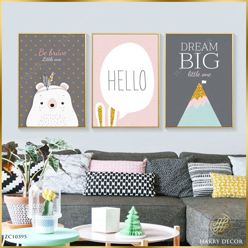 Bộ 3 Tranh Be Brave Litte One ZC10395