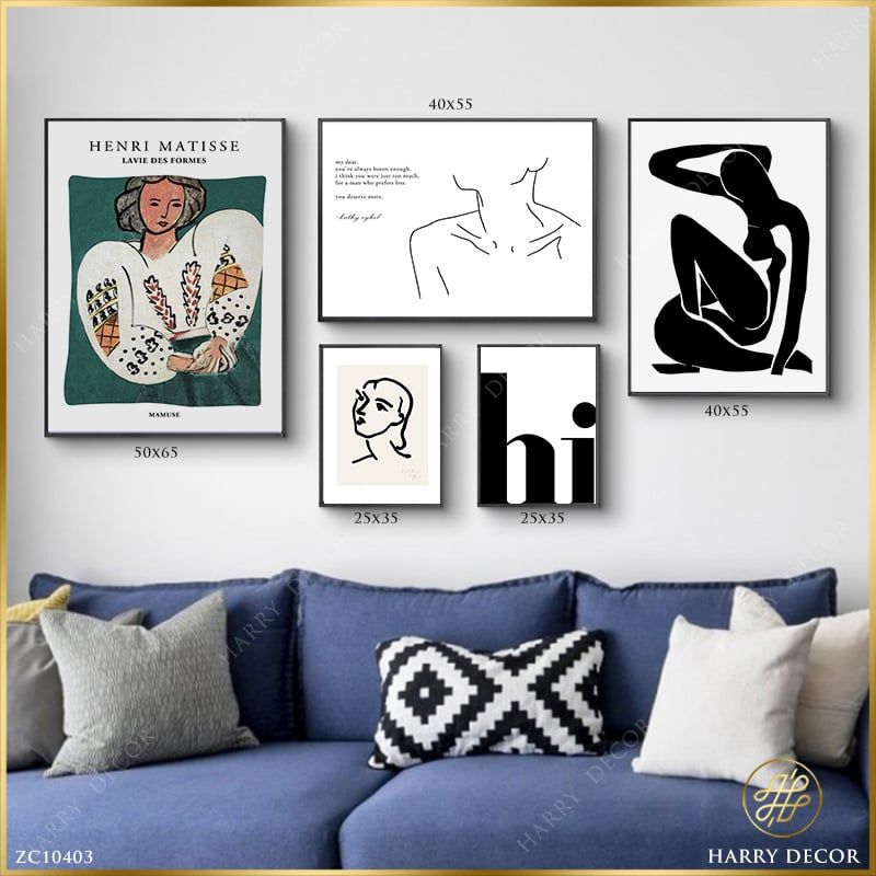 Bộ 5 Tranh Henri Matisse ZC10403
