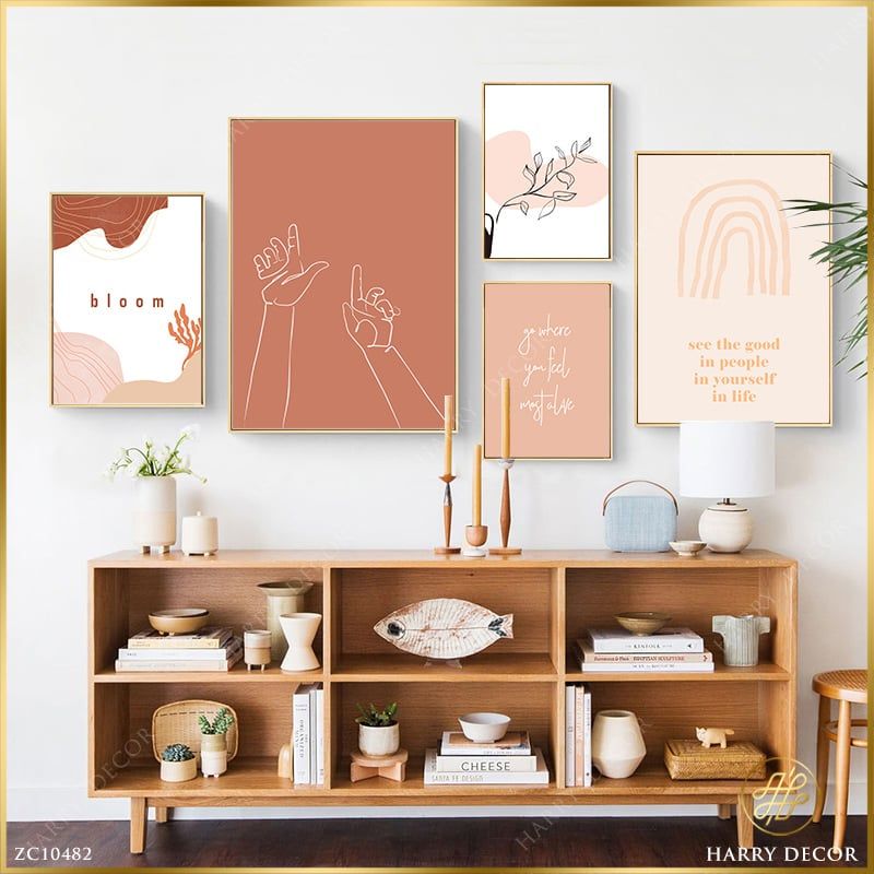 Bộ 5 Tranh Minimalism Kết Hợp Typography ZC10482