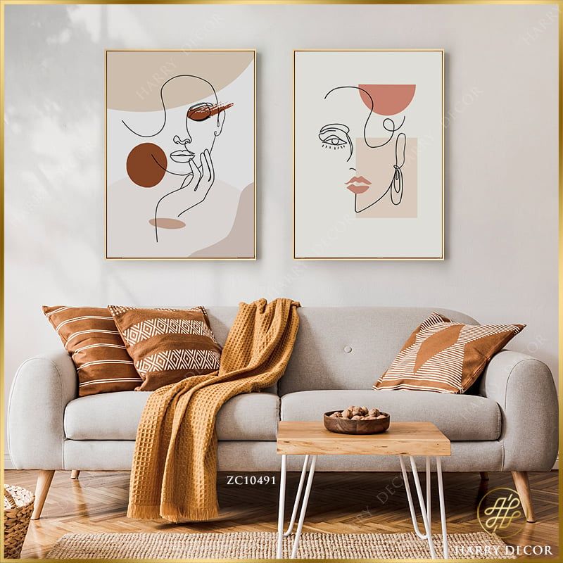 Bộ 2 Tranh Minimalism Nice Face ZC10491