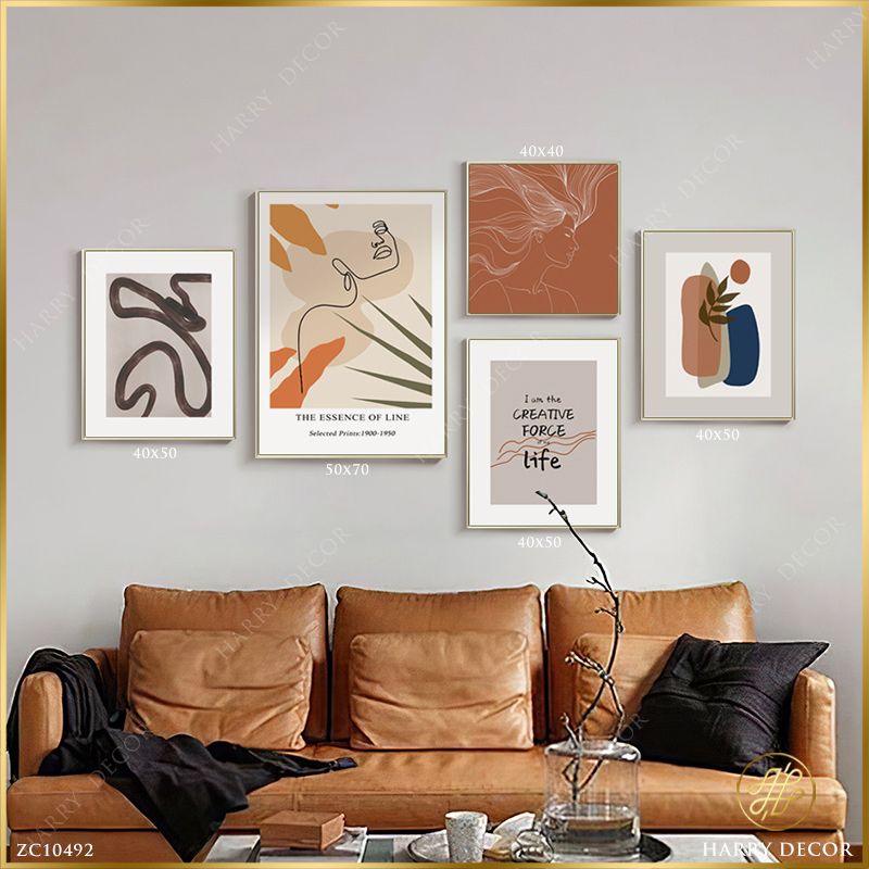 Bộ 5 Tranh Minimalism I Am Creative Force Of My Life ZC10492
