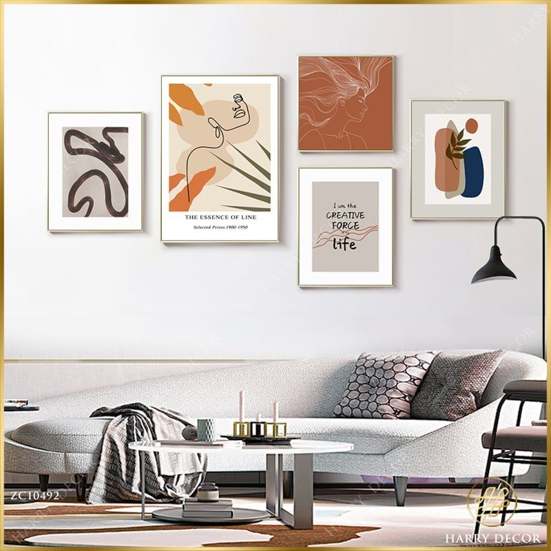 Bộ 5 Tranh Minimalism I Am Creative Force Of My Life ZC10492