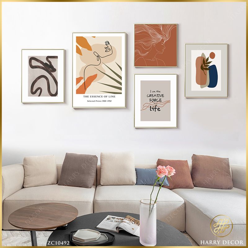 Bộ 5 Tranh Minimalism I Am Creative Force Of My Life ZC10492