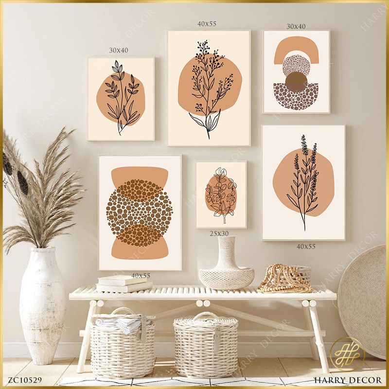 Bộ 6 Tranh Minimalism Plants ZC10529