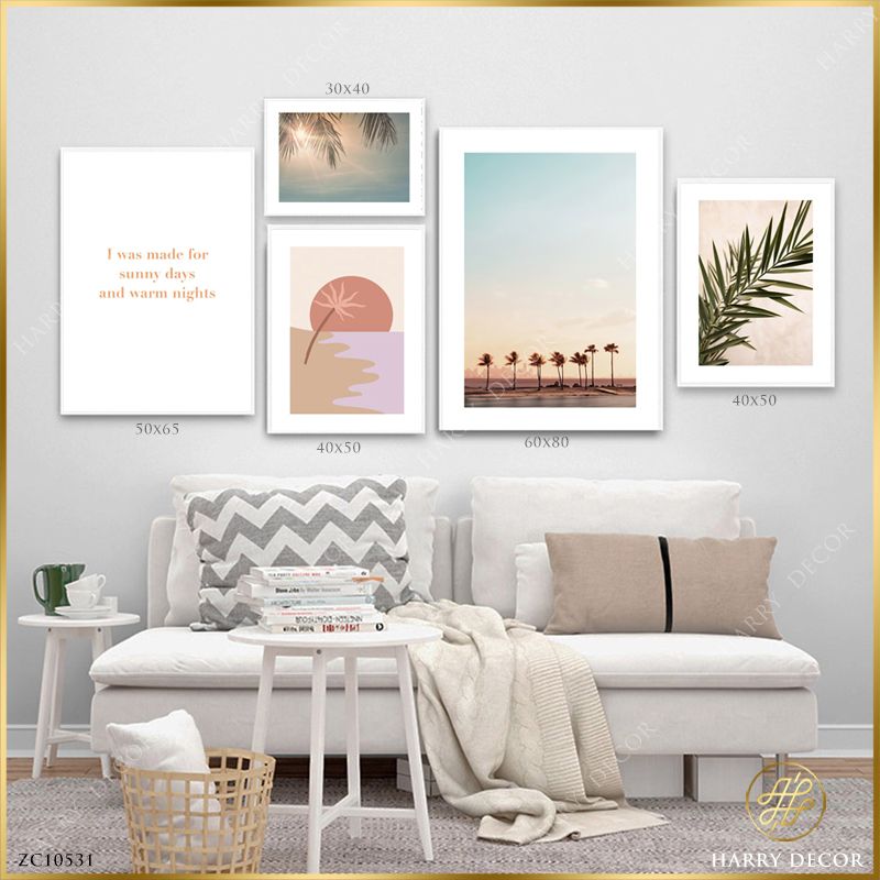 Bộ 5 Tranh I Was Made For Sunny Days And Warm Nights ZC10531