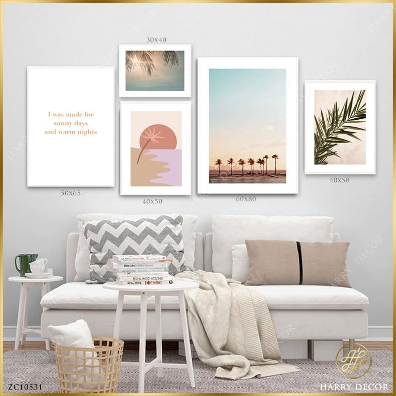 Bộ 5 Tranh I Was Made For Sunny Days And Warm Nights ZC10531
