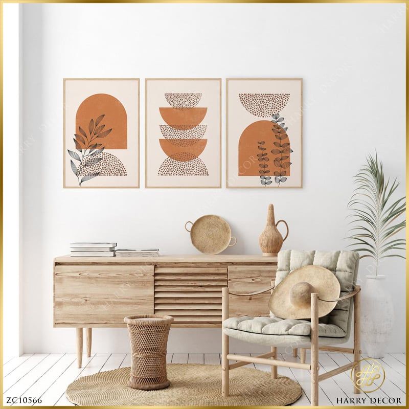 Bộ 3 Tranh Minimalism Day And Night Plant ZC10566