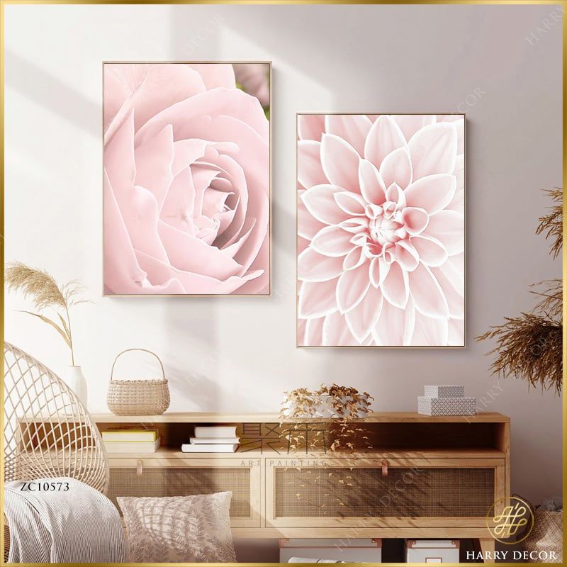 Bộ 2 Tranh Hai Bông Hoa E Ấp ZC10573