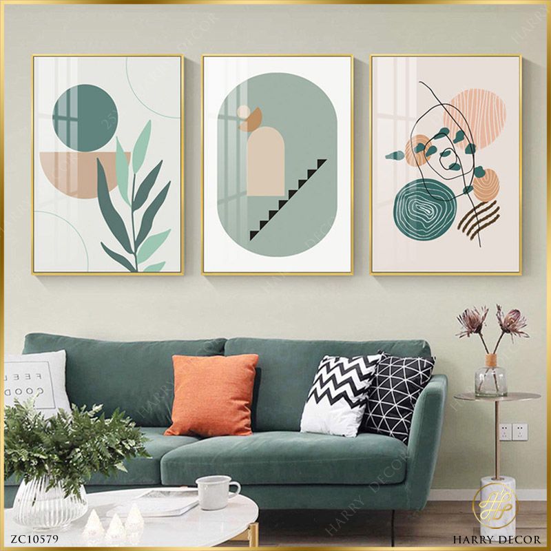 Bộ 3 Tranh Minimalism Plant And Girl Face ZC10579 - ZC10580