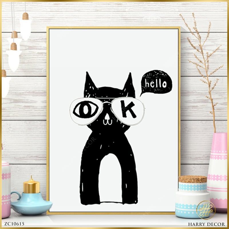 Tranh Hello Cat ZC10615