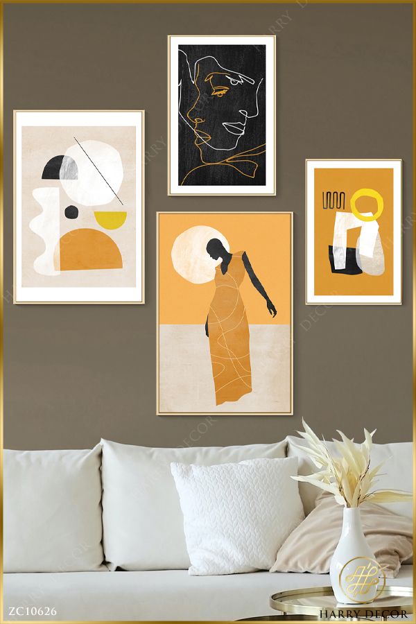 Bộ 5 Tranh Minimalism Geometric Human Body ZC10626