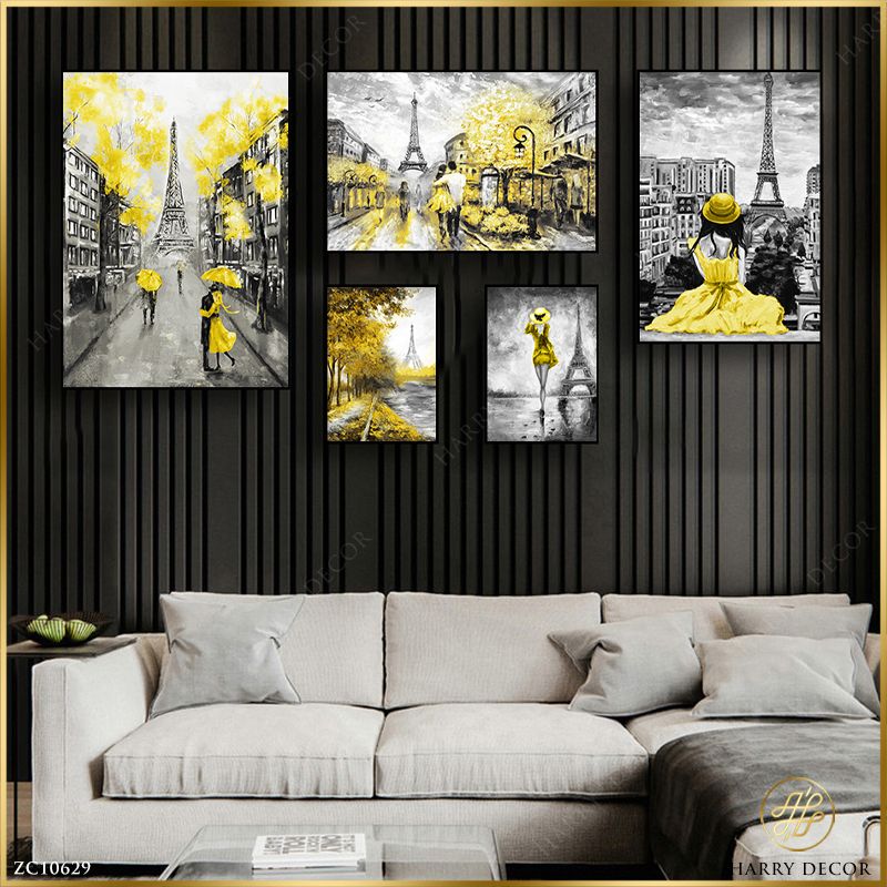Bộ 5 Tranh Mùa Thu Paris ZC10629