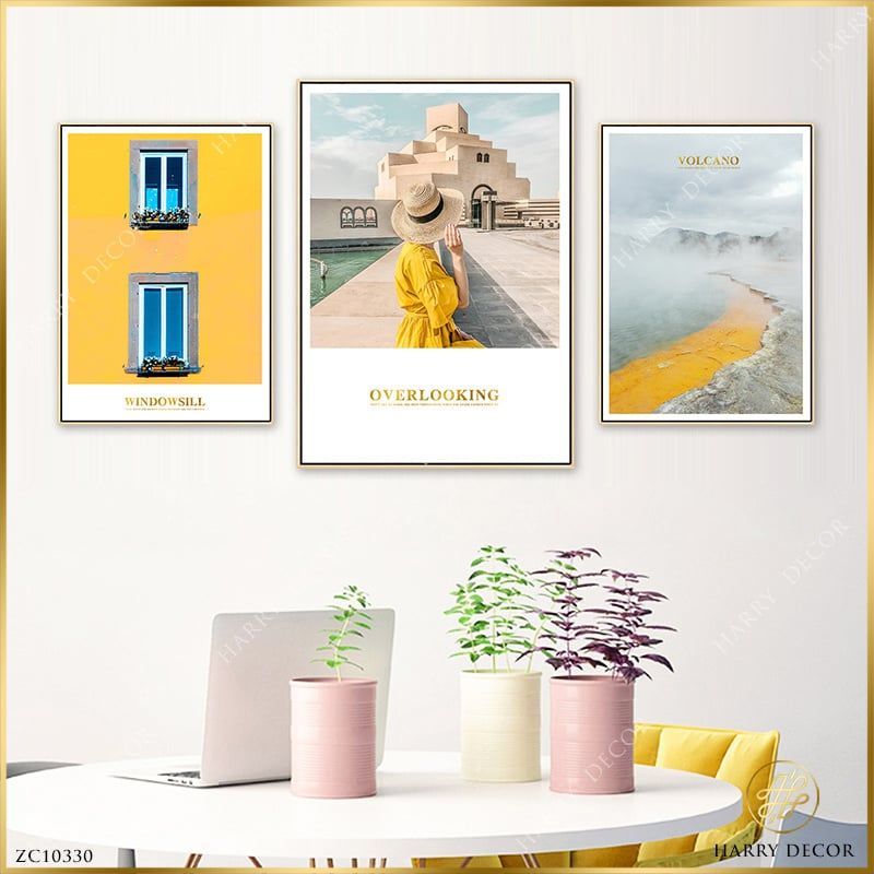 Bộ 3 Tranh Cô Gái Du Lịch ZC10330