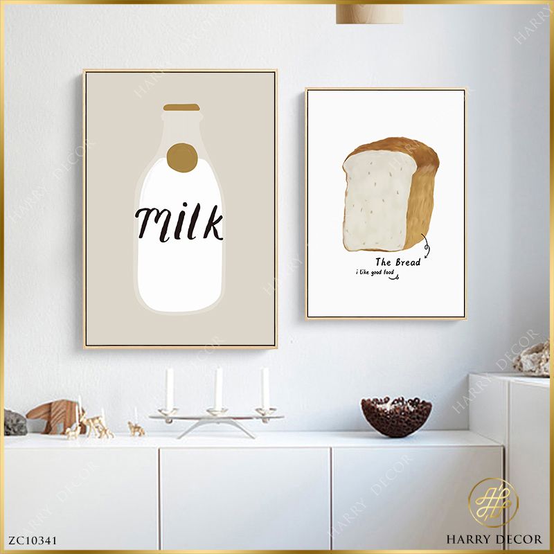 Bộ 2 Tranh Milk And Bread ZC10341