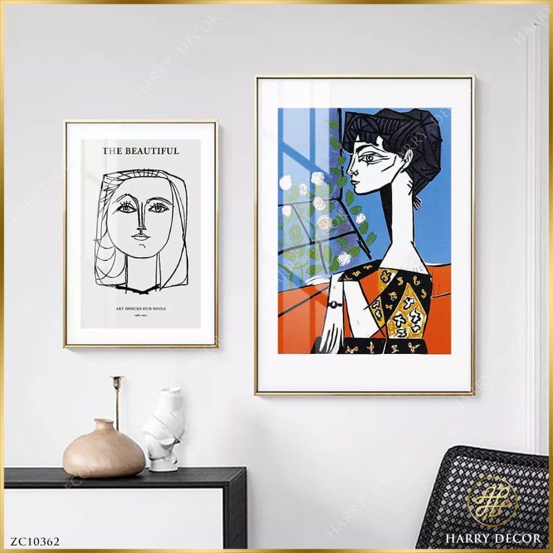 Bộ 2 Tranh Art Of Girl Face ZC10362