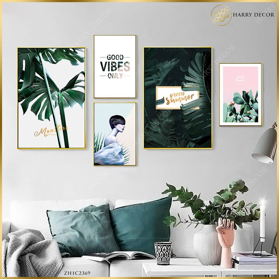 Bộ 5 Tranh Phong Cảnh Màu Sắc Dịu Dàng ZH1C2369